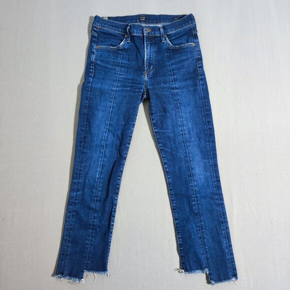 Citizens of Humanity jeans women's sz 28 ink blue Amari step hem ankle high rise - Picture 1 of 16